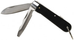 Ideal - 2-3/4" Blade, 5" OAL, Straight Pocket Knife - 5" OAL - Exact Tooling