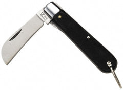 Ideal - 3-1/4" Blade, 6-1/2" OAL, Straight Lineman's Jack Knife - 6-1/2" OAL - Exact Tooling