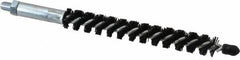 Schaefer Brush - 4" Brush Length, 1/2" Diam, Nylon Single Stem, Single Spiral Condenser Tube Brush - 6-1/4" Long, Nylon, 1/4-28 Male Connection - Exact Tooling