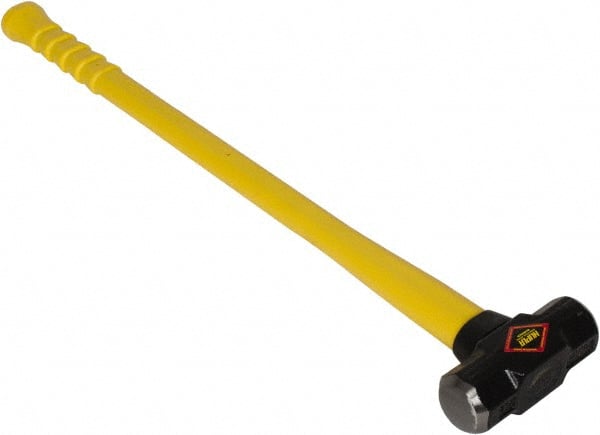 NUPLA - 6 Lb Head, Sledge Hammer - Steel Head, 2-1/8" Face Diam, Fiberglass Handle - Exact Tooling