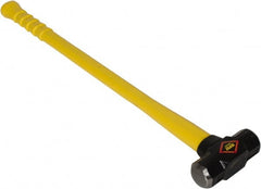 NUPLA - 6 Lb Head, Sledge Hammer - Steel Head, 2-1/8" Face Diam, Fiberglass Handle - Exact Tooling