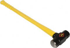 NUPLA - 8 Lb Head, Sledge Hammer - Steel Head, 2-1/4" Face Diam, Fiberglass Handle - Exact Tooling