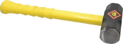 NUPLA - 6 Lb Head, 16" Long Sledge Hammer - Steel Head, 2-1/8" Face Diam, Fiberglass Handle - Exact Tooling