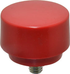 NUPLA - 1-1/2" Face Diam, Grade Medium, Red Hammer Tip/Face - Plastic - Exact Tooling