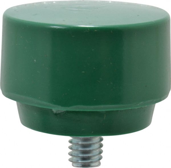 NUPLA - 1-1/2" Face Diam, Grade Tough, Green Hammer Tip/Face - Plastic - Exact Tooling