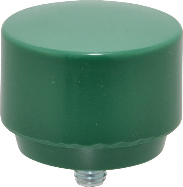 NUPLA - 2" Face Diam, Grade Tough, Green Hammer Tip/Face - Plastic - Exact Tooling
