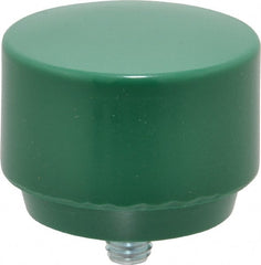 NUPLA - 2" Face Diam, Grade Tough, Green Hammer Tip/Face - Plastic - Exact Tooling