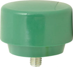 NUPLA - 3" Face Diam, Grade Tough, Green Hammer Tip/Face - Plastic - Exact Tooling