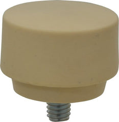 NUPLA - 1-1/2" Face Diam, Grade Medium Hard, Cream Hammer Tip/Face - Plastic - Exact Tooling