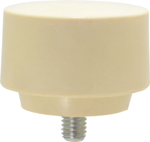 NUPLA - 2-1/2" Face Diam, Grade Medium Hard, Cream Hammer Tip/Face - Plastic - Exact Tooling