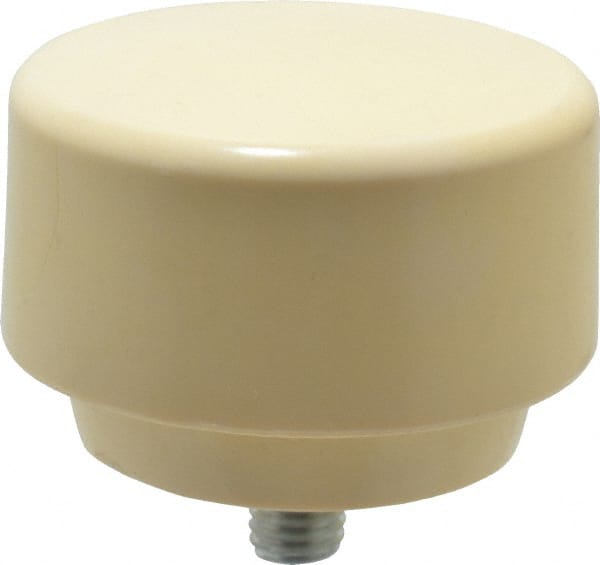 NUPLA - 3" Face Diam, Grade Medium Hard, Cream Hammer Tip/Face - Plastic - Exact Tooling
