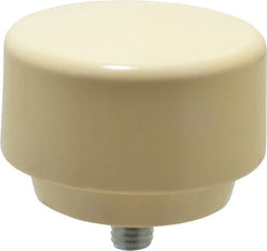 NUPLA - 3" Face Diam, Grade Medium Hard, Cream Hammer Tip/Face - Plastic - Exact Tooling