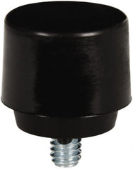 NUPLA - 1" Face Diam, Grade Hard, Black Hammer Tip/Face - Plastic - Exact Tooling