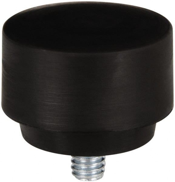 NUPLA - 1-1/2" Face Diam, Grade Hard, Black Hammer Tip/Face - Plastic - Exact Tooling