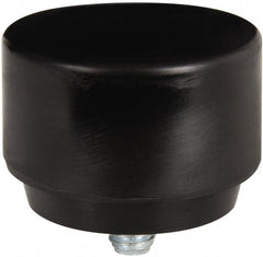 NUPLA - 2" Face Diam, Grade Hard, Black Hammer Tip/Face - Plastic - Exact Tooling