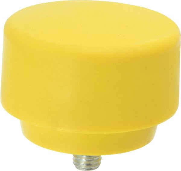 NUPLA - 3" Face Diam, Grade Extra Hard, Yellow Hammer Tip/Face - Plastic - Exact Tooling