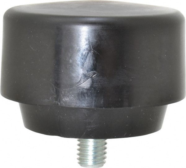 NUPLA - 3" Face Diam, Grade Hard, Black Hammer Tip/Face - Plastic - Exact Tooling