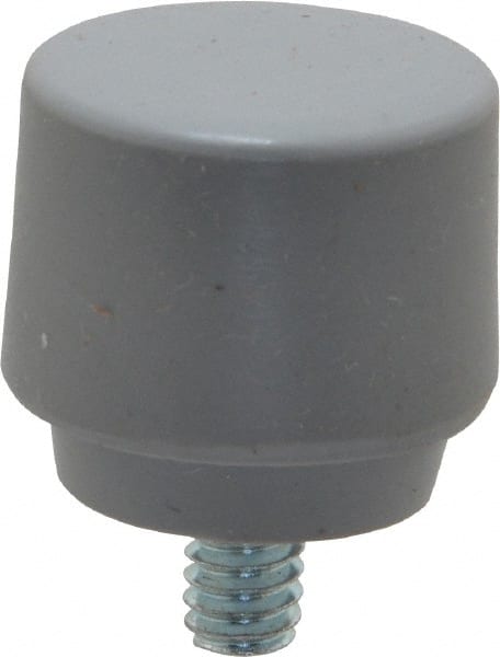 NUPLA - 1" Face Diam, Grade Extra Soft, Gray Soft Face Hammer Tip - Plastic - Exact Tooling