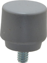 NUPLA - 1" Face Diam, Grade Extra Soft, Gray Soft Face Hammer Tip - Plastic - Exact Tooling