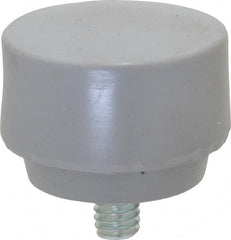 NUPLA - 1-1/2" Face Diam, Grade Extra Soft, Gray Soft Face Hammer Tip - Plastic - Exact Tooling