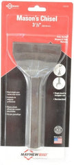 Mayhew - 7" OAL x 3-1/2" Blade Width Brick Chisel - Exact Tooling