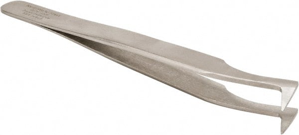 Aven - 4-1/2" OAL 6-SA Precision Tweezers - Angled, Miniature Components - Exact Tooling