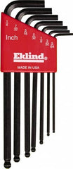 Eklind - 7 Piece L-Key Ball End Hex Key Set - Exact Tooling