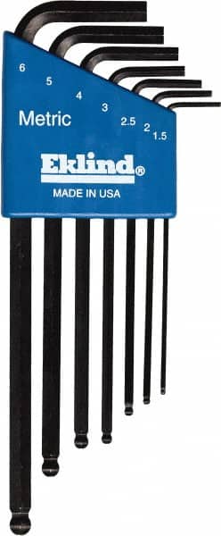 Eklind - 7 Piece L-Key Ball End Hex Key Set - Exact Tooling