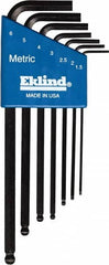 Eklind - 7 Piece L-Key Ball End Hex Key Set - Exact Tooling