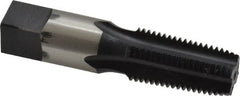 Reiff & Nestor - 1/4-18 NPT Thread, 4 Flute Standard Pipe Tap - 2-7/16" OAL, 1-1/16" Thread Length, 9/16" Shank Diam, Nitride Finish, High Speed Steel - Exact Tooling