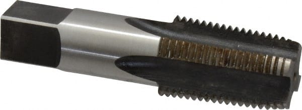 Reiff & Nestor - 1/2-14 NPT Thread, 4 Flute Standard Pipe Tap - 3-1/8" OAL, 1-3/8" Thread Length, 11/16" Shank Diam, Nitride Finish, High Speed Steel - Exact Tooling