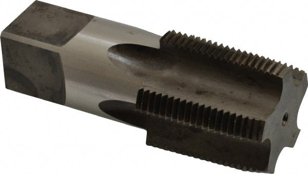 Reiff & Nestor - 1-1/4 - 11-1/2 NPT Thread, 5 Flute Standard Pipe Tap - 4" OAL, 1-3/4" Thread Length, 1-5/16" Shank Diam, Nitride Finish, High Speed Steel - Exact Tooling