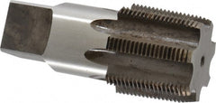 Reiff & Nestor - 1-1/2 - 11-1/2 NPT Thread, 7 Flute Standard Pipe Tap - 4-1/4" OAL, 1-3/4" Thread Length, 1-1/2" Shank Diam, Nitride Finish, High Speed Steel - Exact Tooling