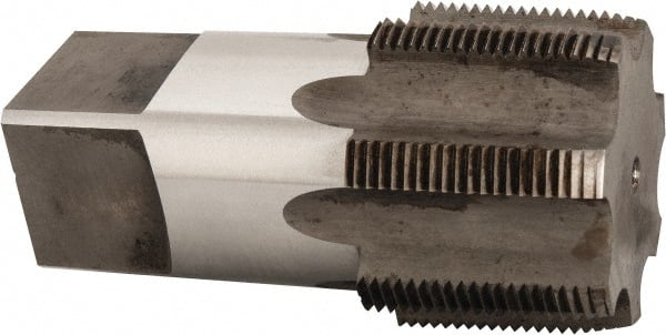 Reiff & Nestor - 2 - 11-1/2 NPT Thread, 7 Flute Standard Pipe Tap - 4-1/2" OAL, 1-3/4" Thread Length, 1-7/8" Shank Diam, Nitride Finish, High Speed Steel - Exact Tooling