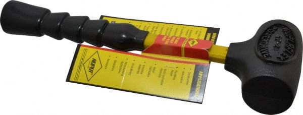NUPLA - 2 Lb Head 2" Face Nonmarring Hammer - 12" OAL, Fiberglass Handle - Exact Tooling