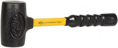NUPLA - 3 Lb Head 2-3/8" Face Nonmarring Hammer - 12" OAL, Fiberglass Handle - Exact Tooling