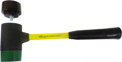 NUPLA - 4-1/2 Lb Head 2-1/2" Face Composite Nonmarring Hammer without Faces - Fiberglass Handle - Exact Tooling
