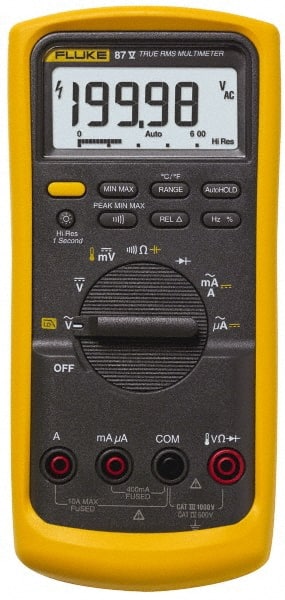 Fluke - 2 Piece, Digital Multimeter Kit - 1,000 Volt Max, 10 Max Amp - Exact Tooling