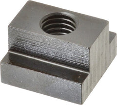 Gibraltar - 1/2-13 Tapped Through T Slot Nut - 5/8" Slot Width, 1-1/8 x 3/8" Base Width x Height, 1-1/8 x 3/4" OAL x Height - Exact Tooling