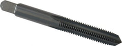 Kennametal - 5/16-24 UNF 3B 4 Flute Oxide Finish High Speed Steel Straight Flute Standard Hand Tap - Plug, Right Hand Thread, 2-23/32" OAL, 1-1/8" Thread Length, H3 Limit, Oversize - Exact Tooling