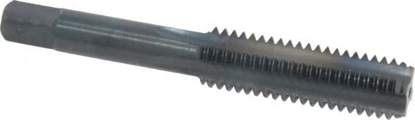 Kennametal - 1/2-13 UNC 3B 4 Flute Oxide Finish High Speed Steel Straight Flute Standard Hand Tap - Bottoming, Right Hand Thread, 3-3/8" OAL, 1-21/32" Thread Length, H3 Limit, Oversize - Exact Tooling