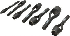 General - 7 Piece, 1/4 to 1", Arch Punch Set - Comes in Vinyl Roll - Exact Tooling