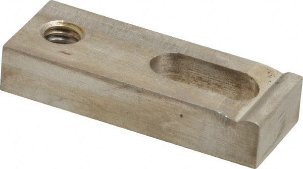 Gibraltar - 11/32" Stud, Stainless Steel, Strap Clamp - 1/2" Travel, 2" OAL x 3/4" Wide x 3/8" High, Radius Nose - Exact Tooling