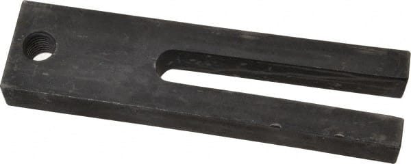 Gibraltar - 1-1/2" Wide x 3/4" High, Carbon Steel, Black Oxide Coated, Tapered, U Shaped Strap Clamp - 17/32" Stud, 3-1/2" Travel, 6" OAL - Exact Tooling