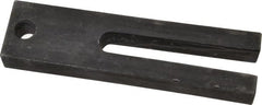 Gibraltar - 1-1/2" Wide x 3/4" High, Carbon Steel, Black Oxide Coated, Tapered, U Shaped Strap Clamp - 17/32" Stud, 3-1/2" Travel, 6" OAL - Exact Tooling