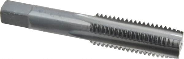Kennametal - 3/4-10 UNC 4 Flute Oxide Finish High Speed Steel Straight Flute Standard Hand Tap - Plug, Right Hand Thread, 4-1/4" OAL, 2" Thread Length, H3 Limit, Oversize - Exact Tooling