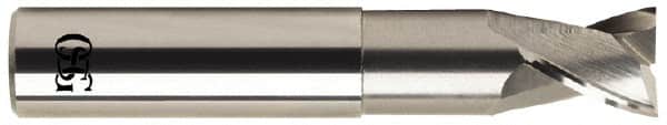 OSG - 1", 2 Flute, Single End, Solid Carbide, 0.12" Corner Radius End Mill - 5" OAL, 30° Helix, Right Hand Flute, 1" LOC, Right Hand Cut, 2-5/8" Extended Reach - Exact Tooling