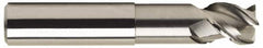 OSG - 1", 3 Flute, Single End, Solid Carbide, 0.09" Corner Radius End Mill - 6" OAL, 45° Helix, Right Hand Flute, 1" LOC, Right Hand Cut, 3-3/8" Extended Reach - Exact Tooling