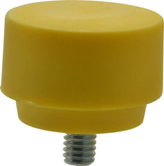NUPLA - 1-1/2" Face Diam, Grade Extra Hard, Yellow Hammer Tip/Face - Plastic - Exact Tooling