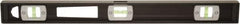 Johnson Level & Tool - Magnetic 78" Long 5 Vial I-Beam Level - Aluminum, Black, 3 Plumb & 2 Level Vials - Exact Tooling